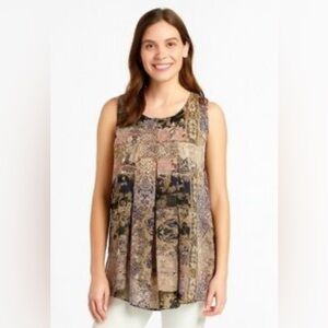 BCBGeneration Women's Sleeveless Patterned Top